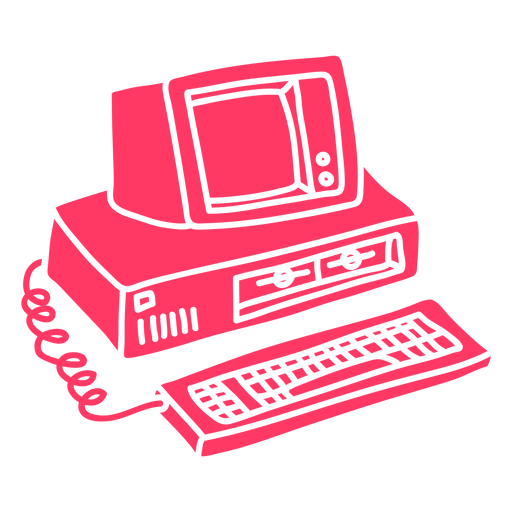 90's vintage computer cut out PNG Design