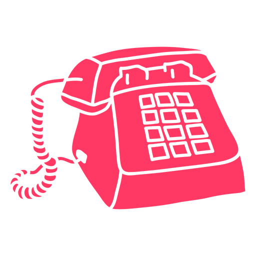80's vintage telephone cut out PNG Design