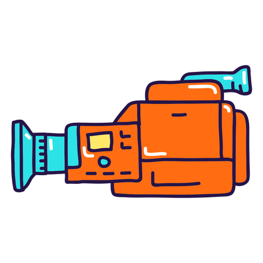 90's video camera color stroke PNG Design