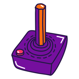 Traço colorido do joystick dos anos 90 Transparent PNG