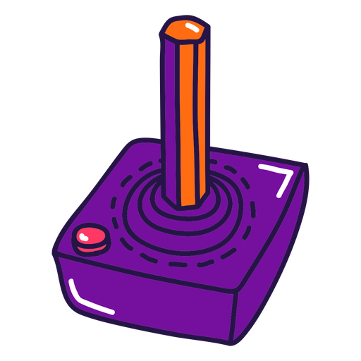 Traço colorido do joystick dos anos 90 Desenho PNG