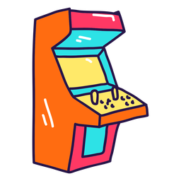 90's Arcade Color Stroke PNG & SVG Design For T-Shirts