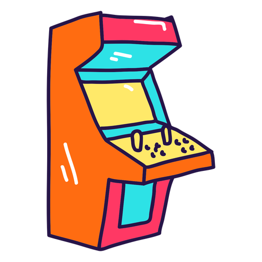 90's arcade color stroke PNG Design