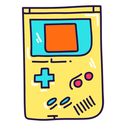 90's gaming console color stroke PNG Design Transparent PNG