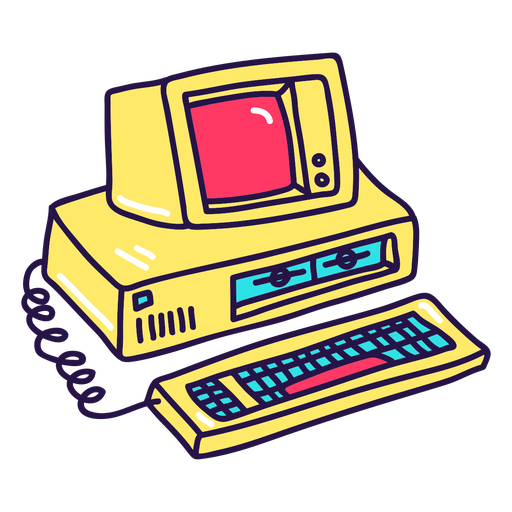 90's computer color stroke PNG Design