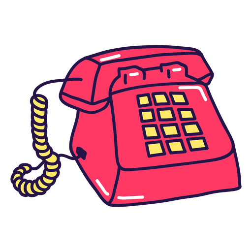 House phone color stroke PNG Design