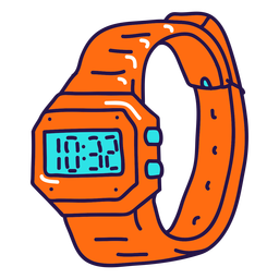90's cool watch color stroke PNG Design Transparent PNG