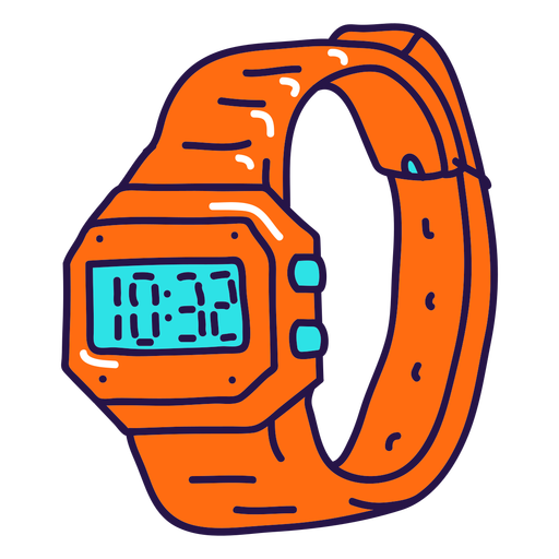 90's cool watch color stroke PNG Design