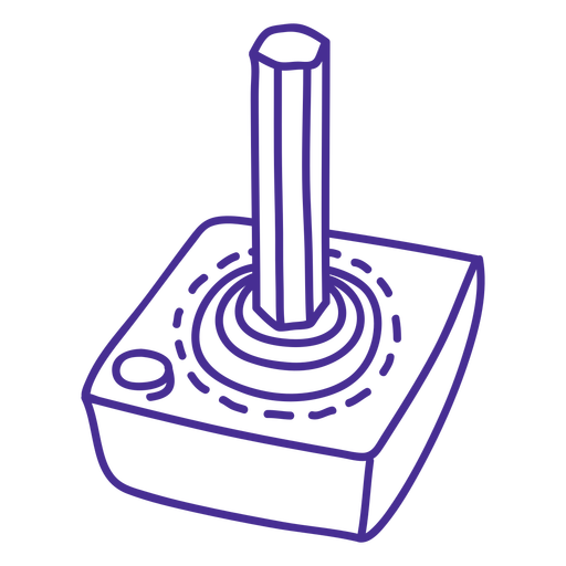 90's vintage joystick stroke PNG Design