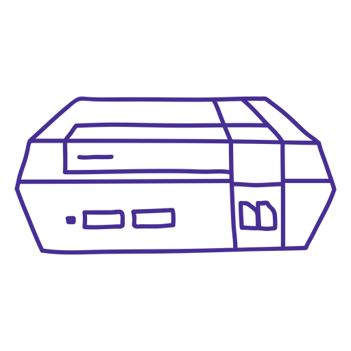 90's cassette player color stroke PNG Design