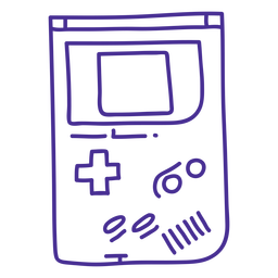 90's gaming console stroke PNG Design