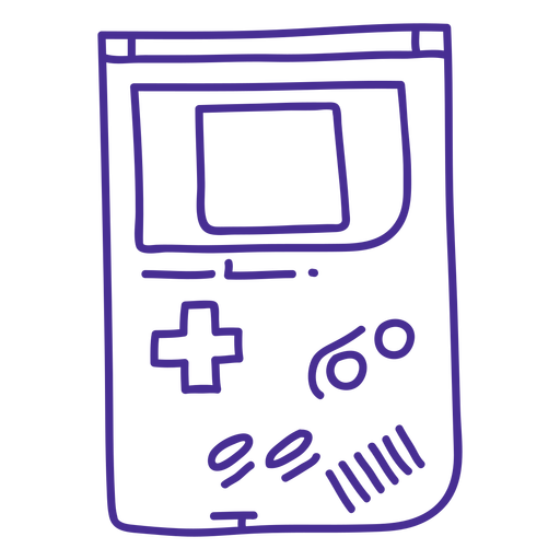 90's gaming console stroke PNG Design