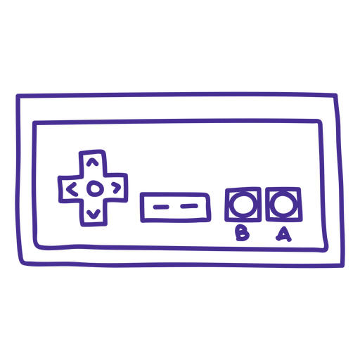 90's gaming controls stroke PNG Design