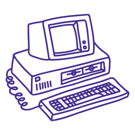 90's computer stroke PNG Design