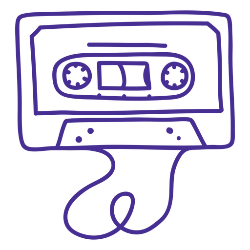 Casette tape stroke PNG Design