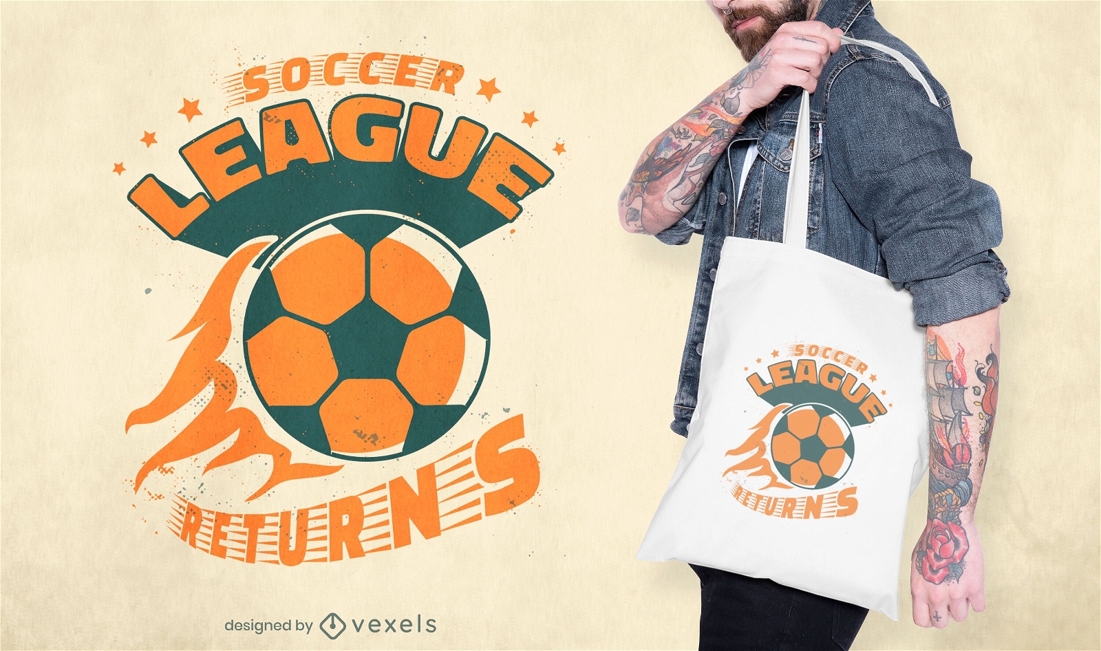Fu?ball-Liga-Sport-Einkaufstaschen-Design