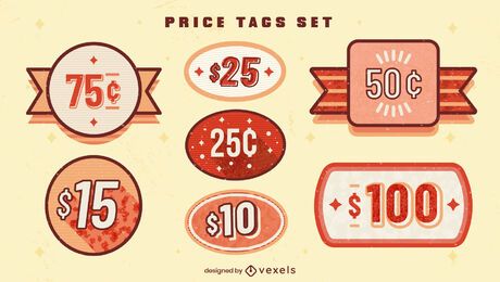Vitage price tags business sale set Vitage price tags business sale set