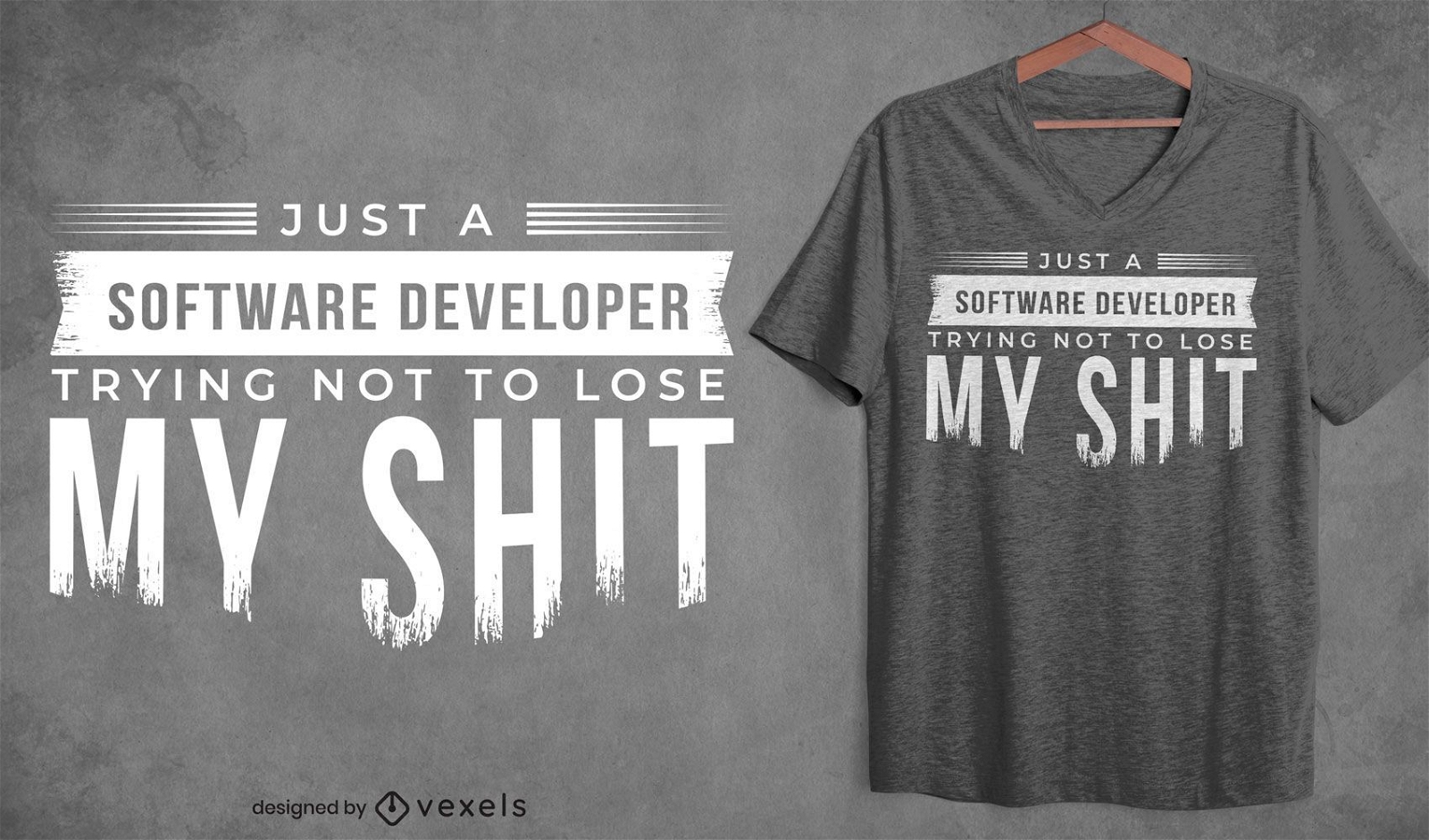 Lustiger Zitat-T-Shirt-Entwurf des Entwicklerjobs