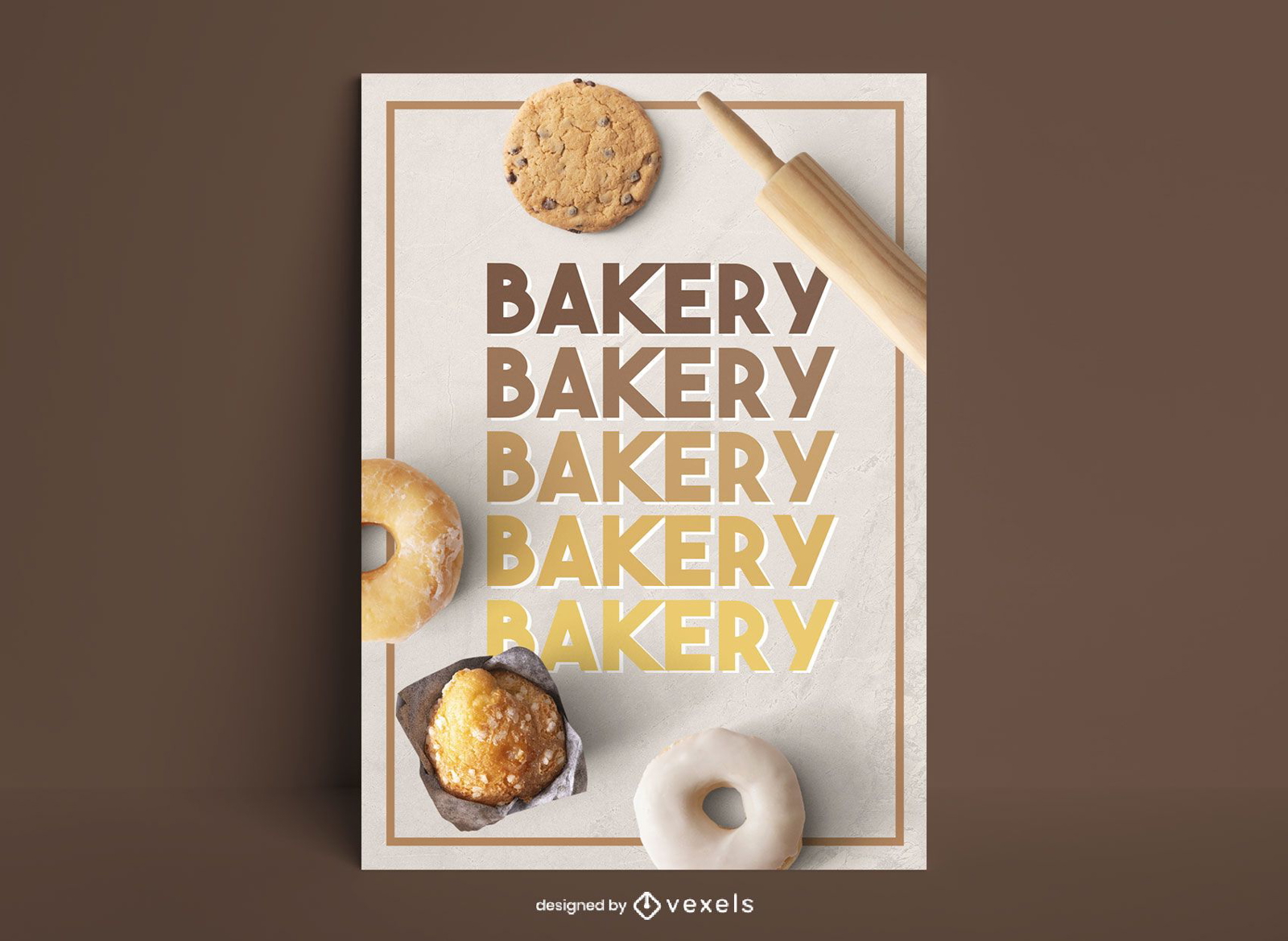 Bakery sweet food poster gradient design