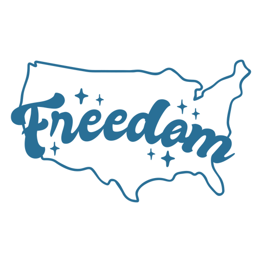 Freedom USA map filled stroke
