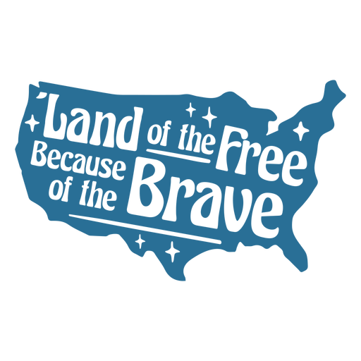 Land of the free cut out PNG Design
