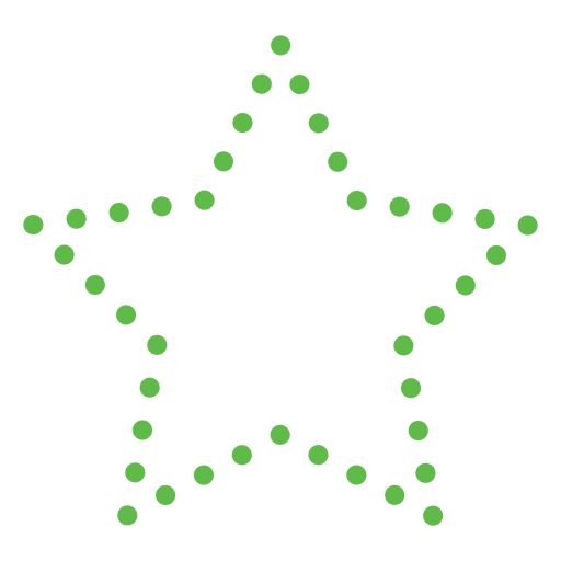 Dotted star flat PNG Design