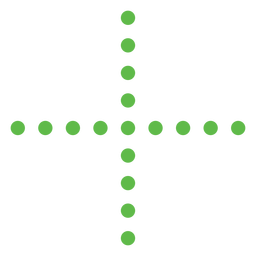 Single dots line cross flat Transparent PNG