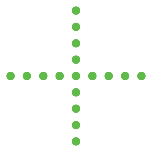 Single dots line cross flat PNG Design