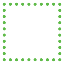 Rectangle dots flat PNG Design