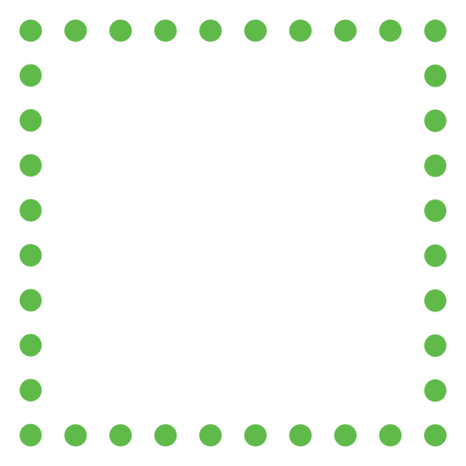 Square green dots flat PNG Design