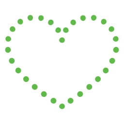 Heart dots flat PNG Design