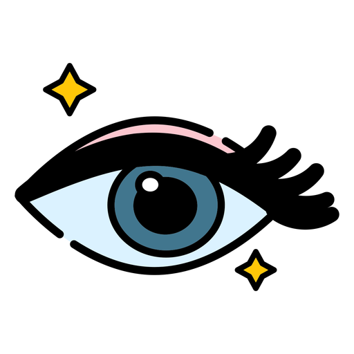 Eye with makeup color stroke PNG Design