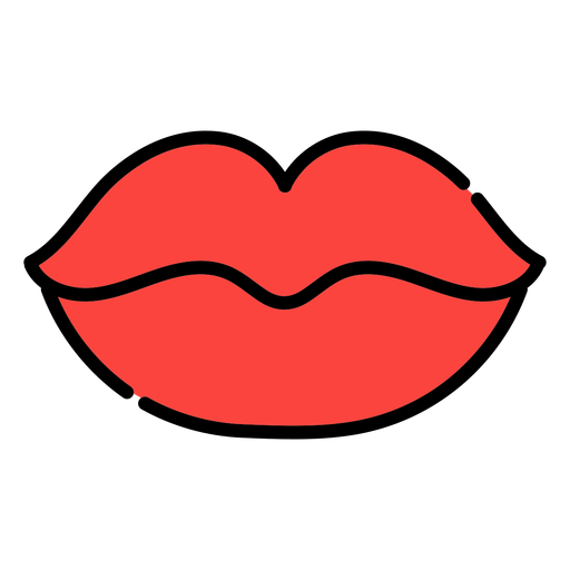 Lip fillers color stroke PNG Design