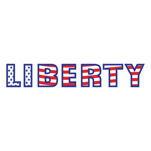 Liberty american flag color stroke badge PNG Design