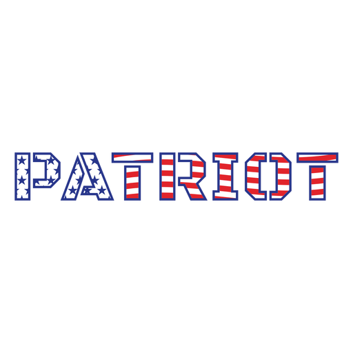 Patriot american flag color stroke badge PNG Design