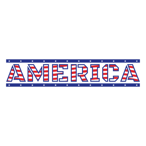 America american flag color stroke badge PNG Design