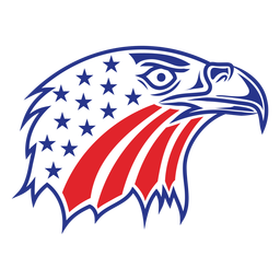 American eagle head badge color stroke