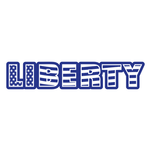 Liberty american flag badge cut out PNG Design