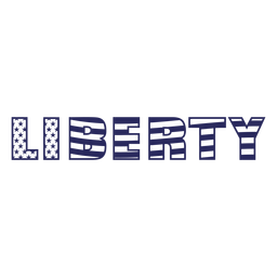 Liberty american flag filled stroke PNG Design