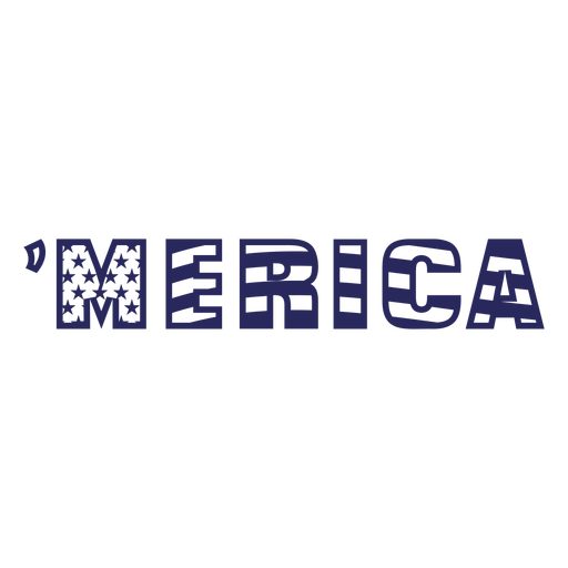 Merica filled stroke american flag element PNG Design