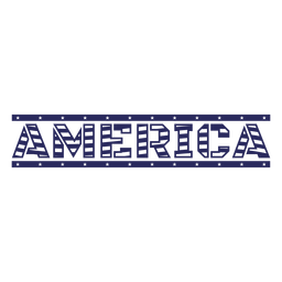 American USA badge filled stroke PNG Design