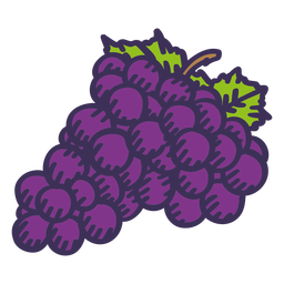 Bunch grapes color stroke PNG Design Transparent PNG