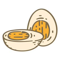 Boiled eggs color stroke