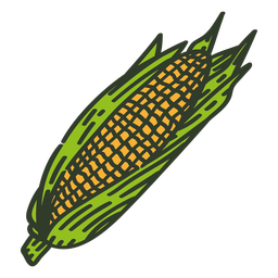 Fresh corn color stroke PNG Design Transparent PNG