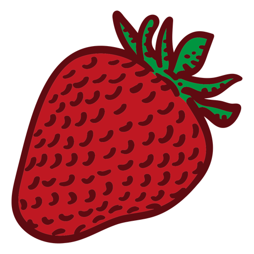 Fresh strawberry color stroke PNG Design
