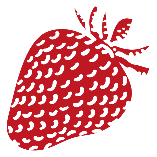 Strawberry cut out PNG Design