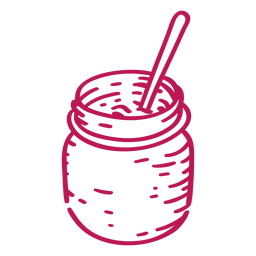 Jam in a jar stroke Transparent PNG