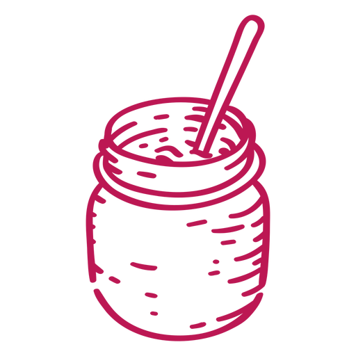 Jam in a jar stroke PNG Design