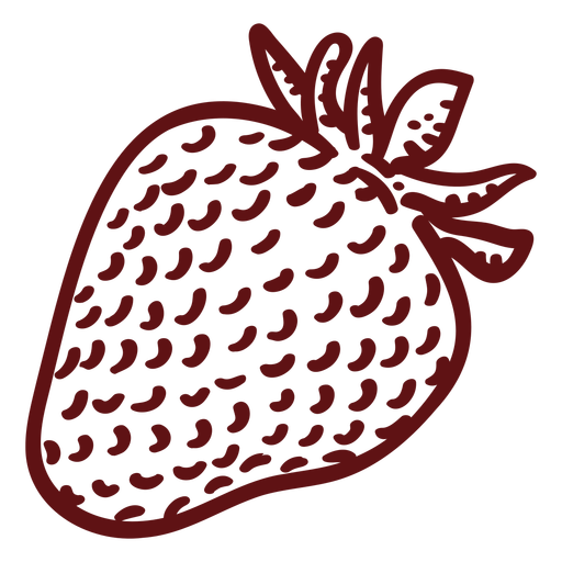 Fresh strawberry stroke PNG Design