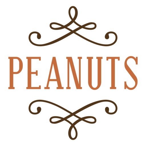 Peanuts label stroke PNG Design